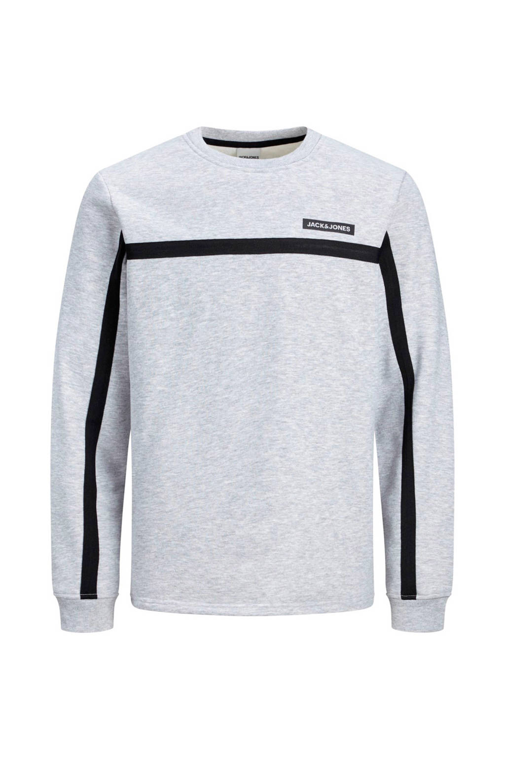 JACK & JONES JUNIOR sweater grijs melange/zwart, Grijs melange/zwart