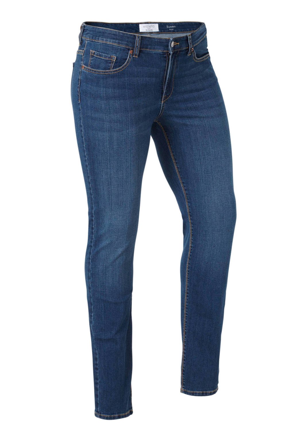Violeta by Mango slim fit jeans Susan, Dark denim