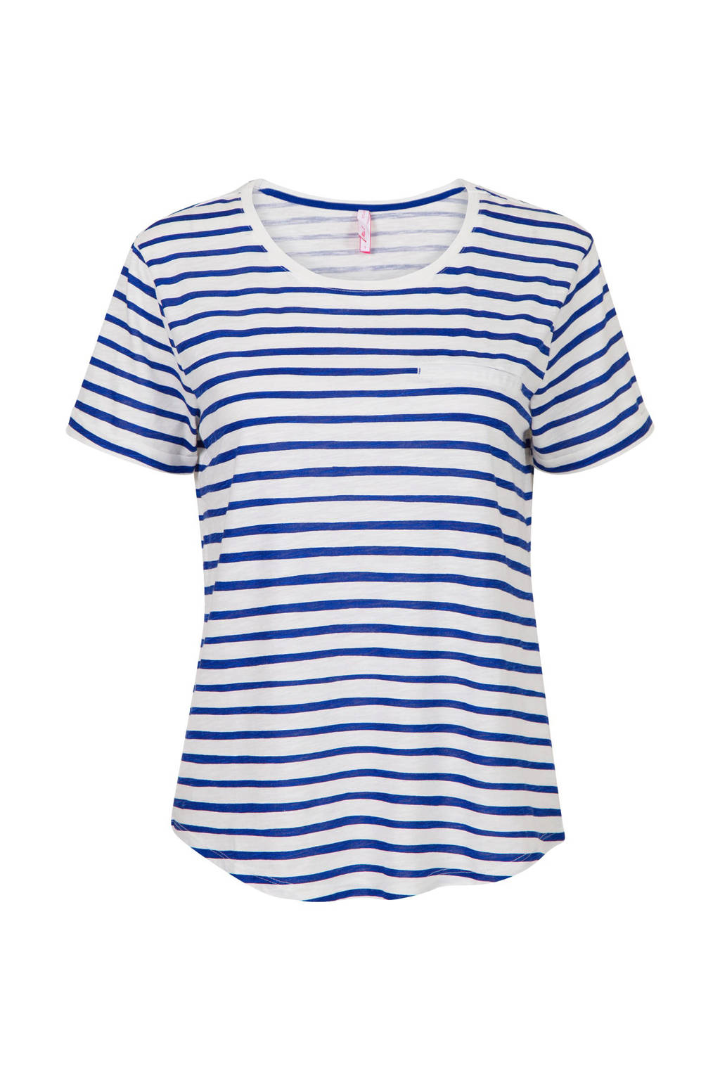 Beste Miss Etam Regulier gestreept T-shirt blauw/wit | wehkamp CJ-99