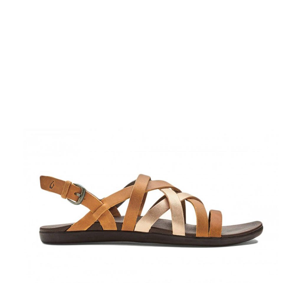 Olukai Awe Awe Awe Awe leren outdoor sandalen naturel | wehkamp