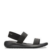 Zwarte dames Crocs Croslite, literide LiteRide sandalen van rubber 