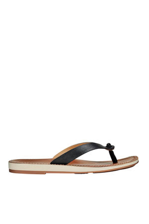Nohie teenslippers Nohie zwart/cognac