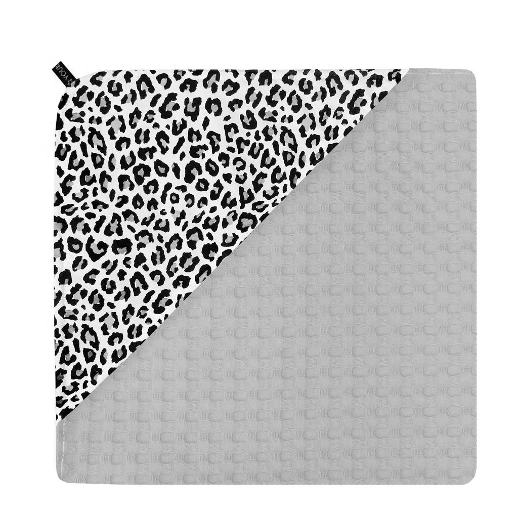 Your Wishes swaddle leopard grey, Grijs