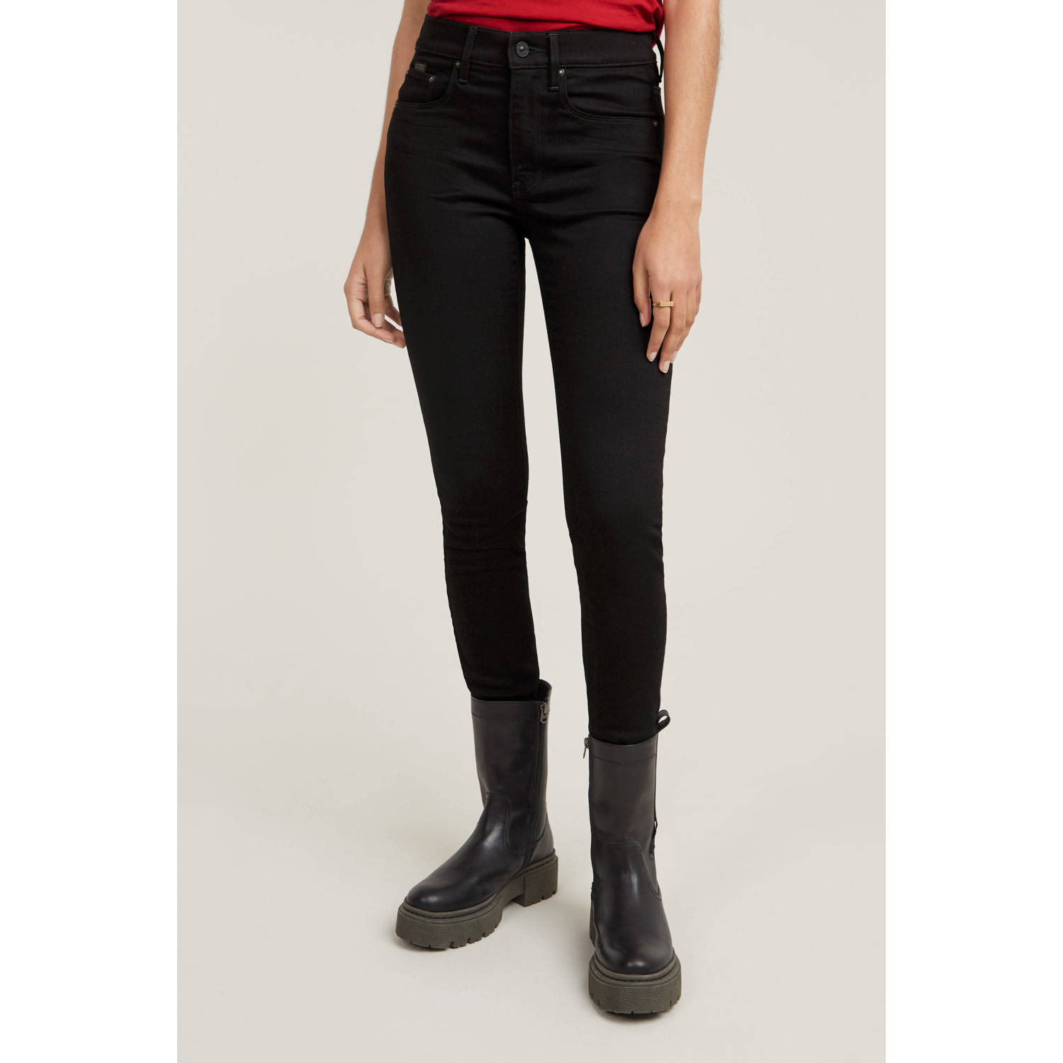 G-Star RAW 3301 High Skinny Jeans Zwart Dames