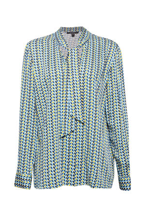 Women Collection geweven top met all over print groen