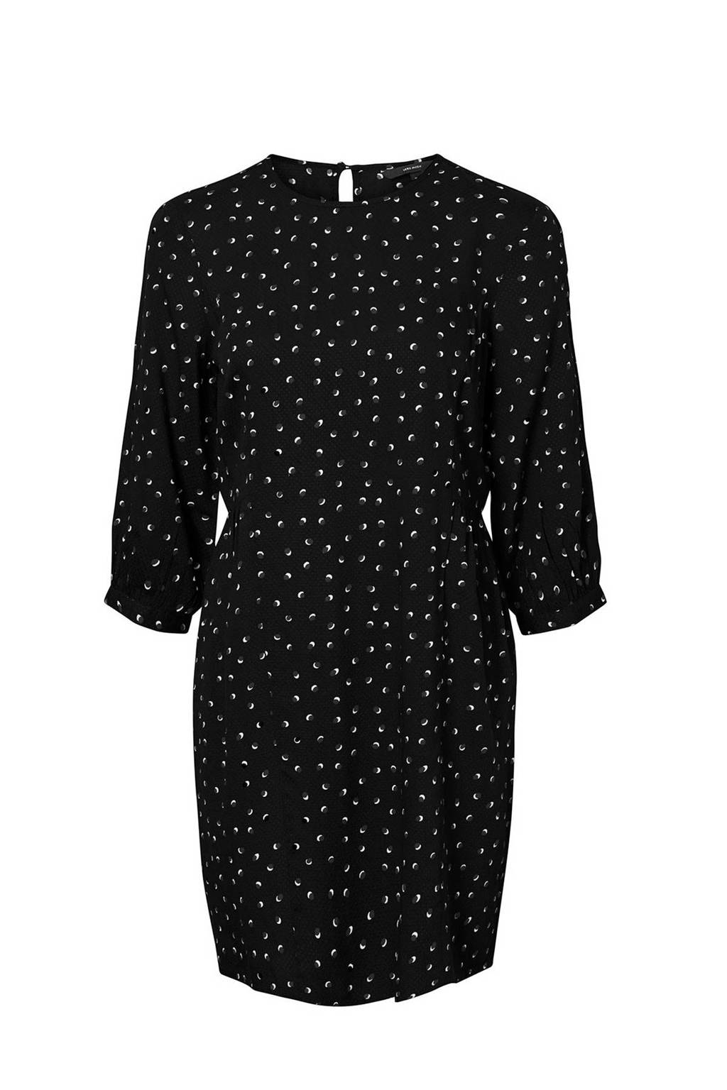 VERO MODA jurk met stippen zwart, Zwart