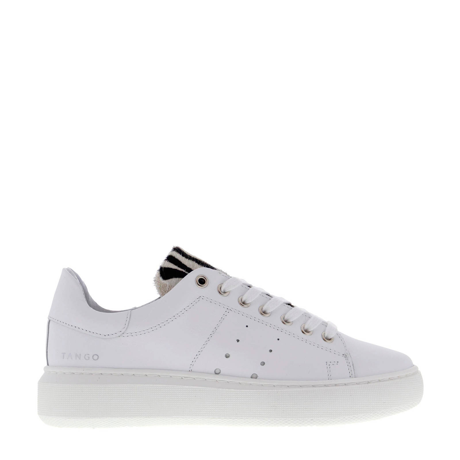 Tango Shoes Ingeborg 1-CN leren sneakers wit/zebraprint | wehkamp