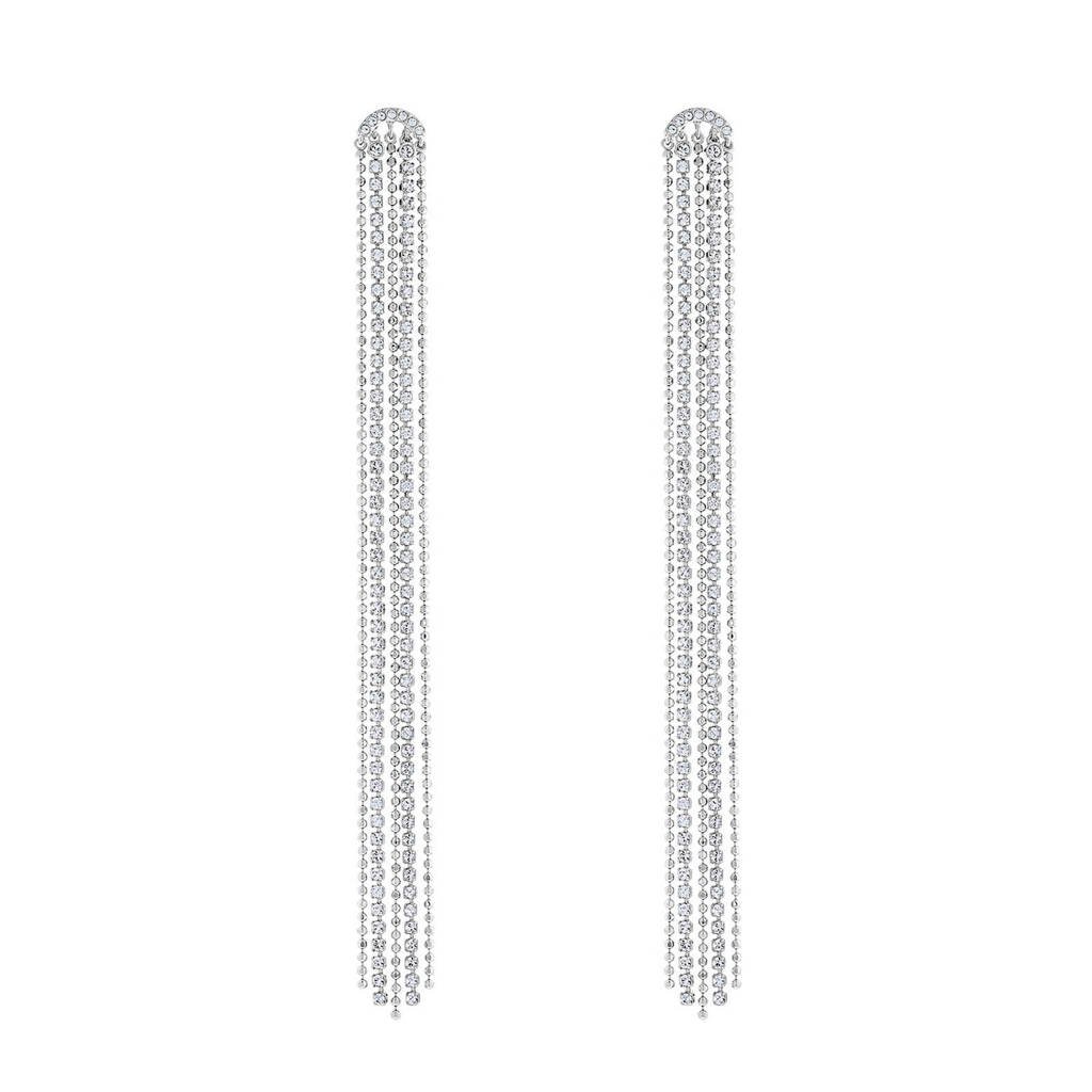 Swarovski oorhangers, Zilverkleurig