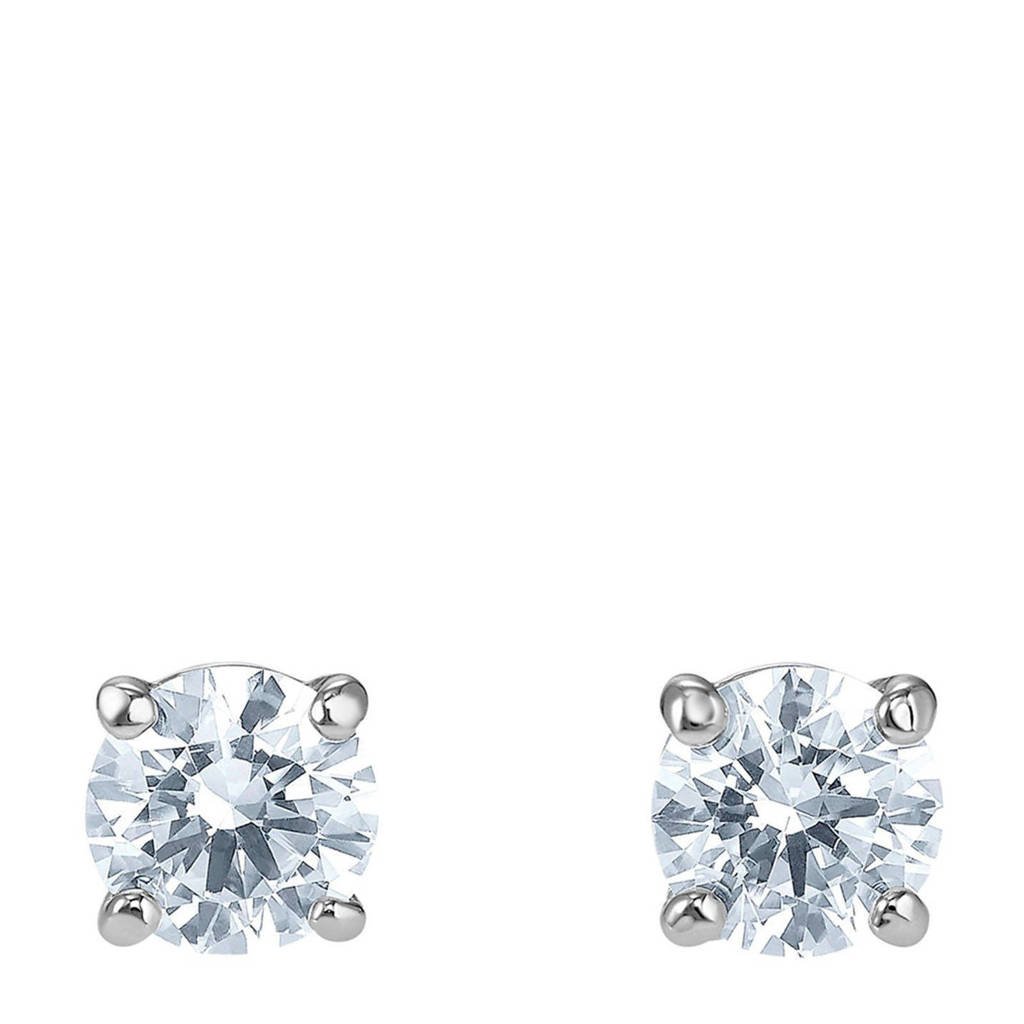 Swarovski oorbellen zilverkleurig, Zilverkleurig