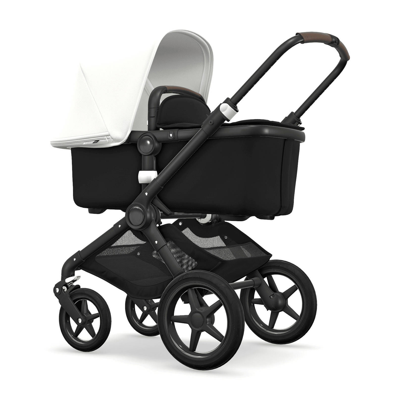 Bugaboo Fox kinderwagen zwart - fris wit met zwart frame | wehkamp