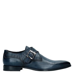 leren gespschoenen blauw