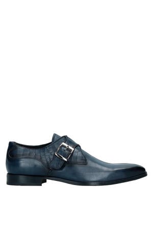 leren gespschoenen blauw