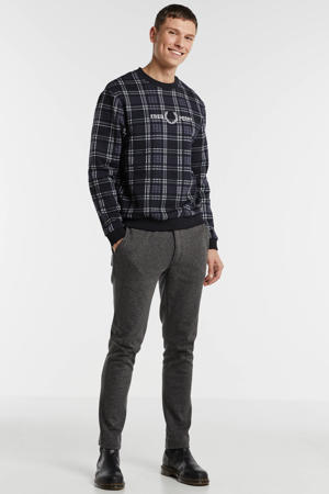 geruite sweater zwart/wit