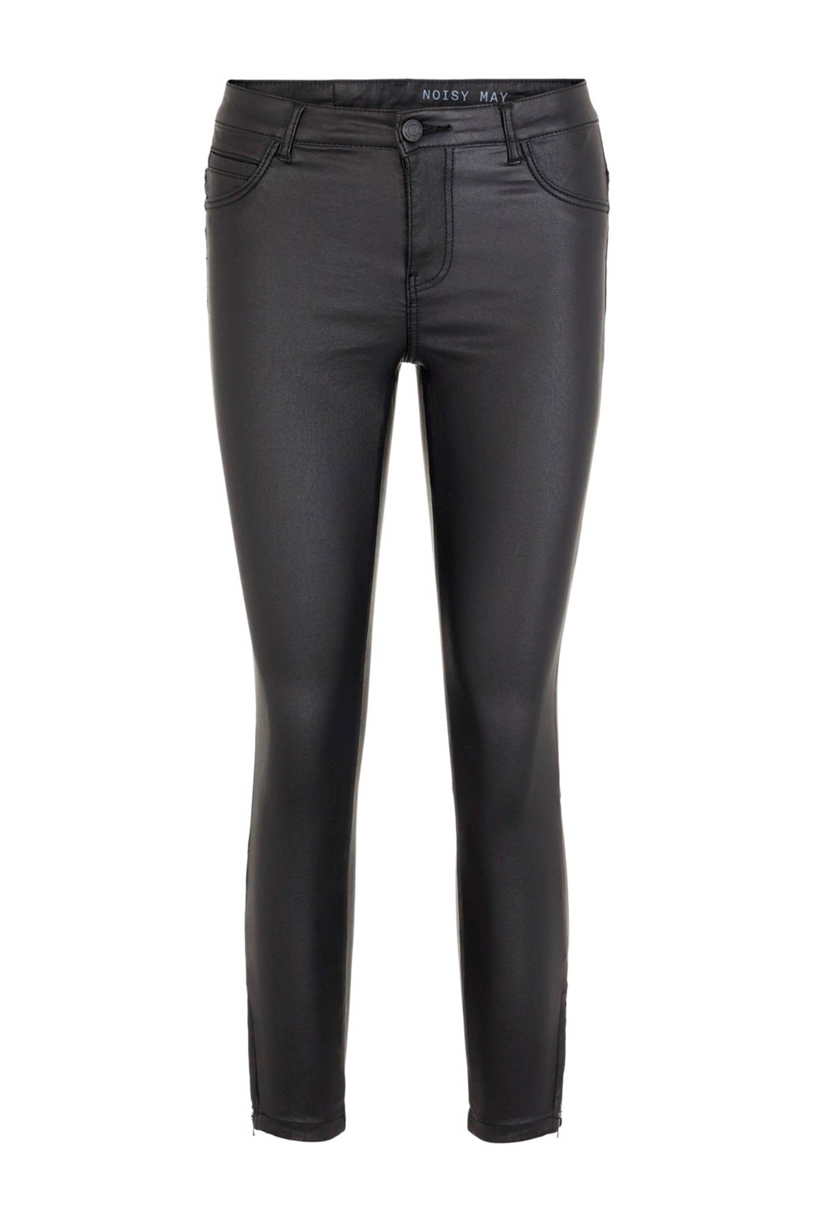 NOISY MAY coated skinny broek zwart | wehkamp