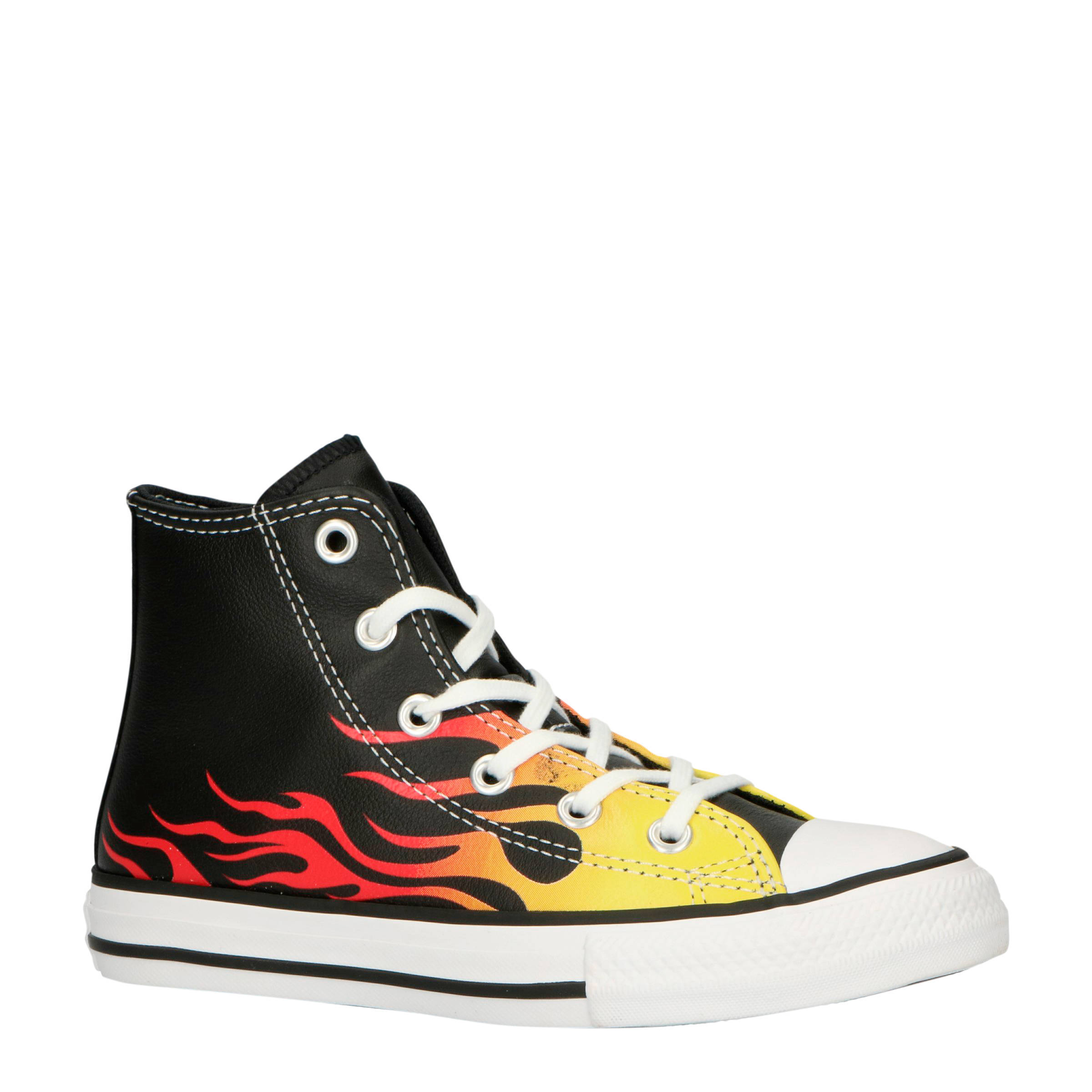 Converse All Star Chuck Taylor Hi sneakers zwart/geel/rood | wehkamp