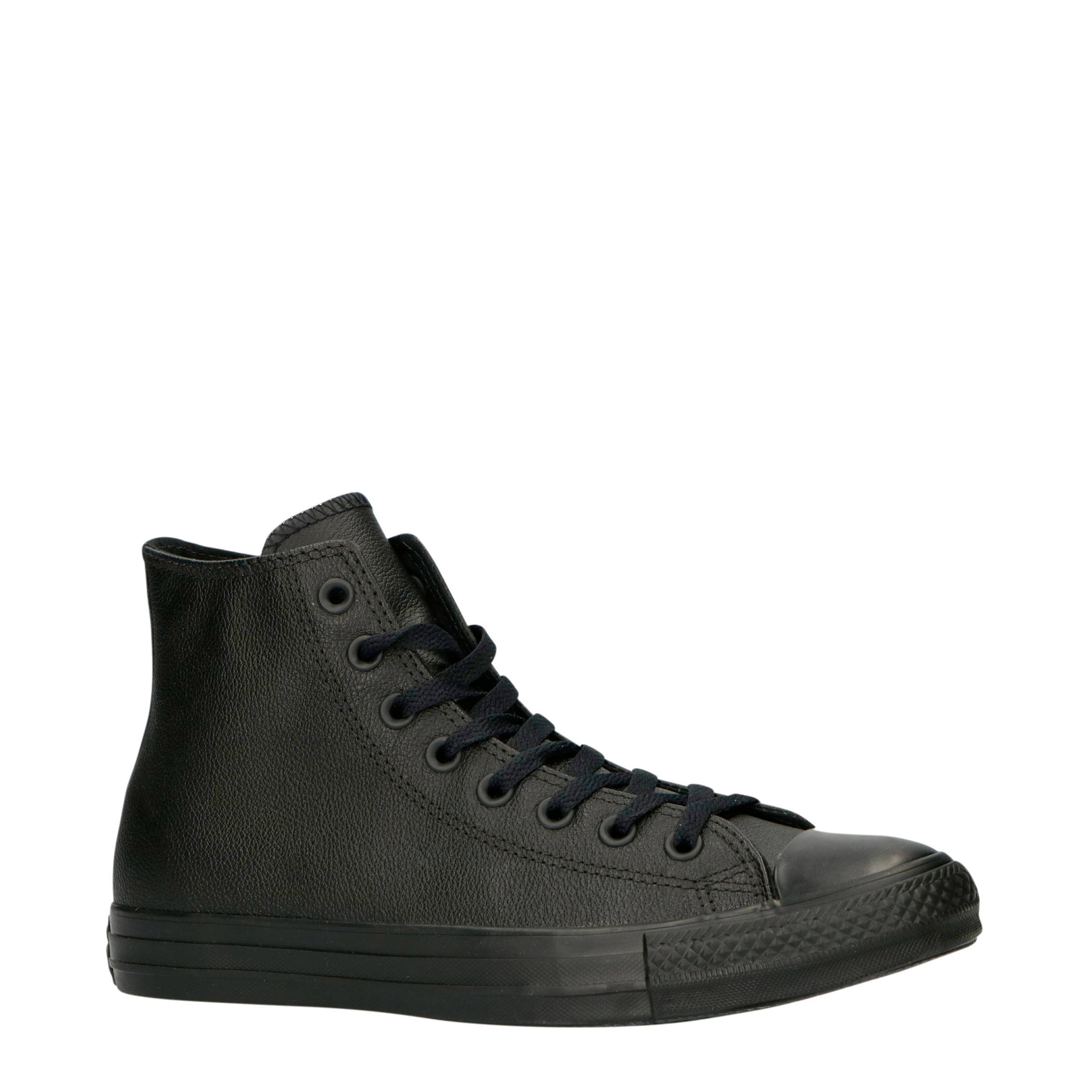 Converse Chuck Taylor All Star Hi leren sneakers zwart | wehkamp