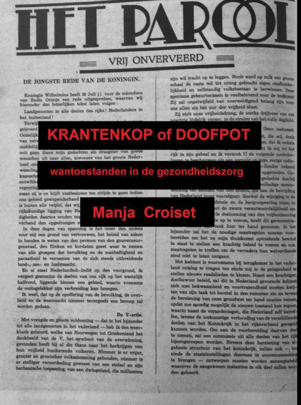 Krantenkop of Doofpot - Manja Croiset