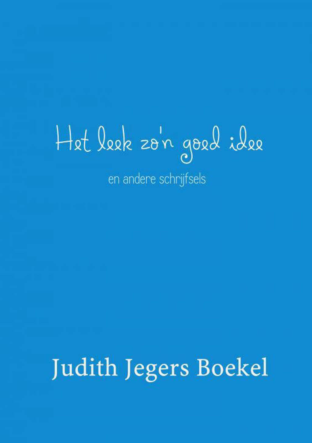 Het leek zo'n goed idee - Judith Jegers Boekel