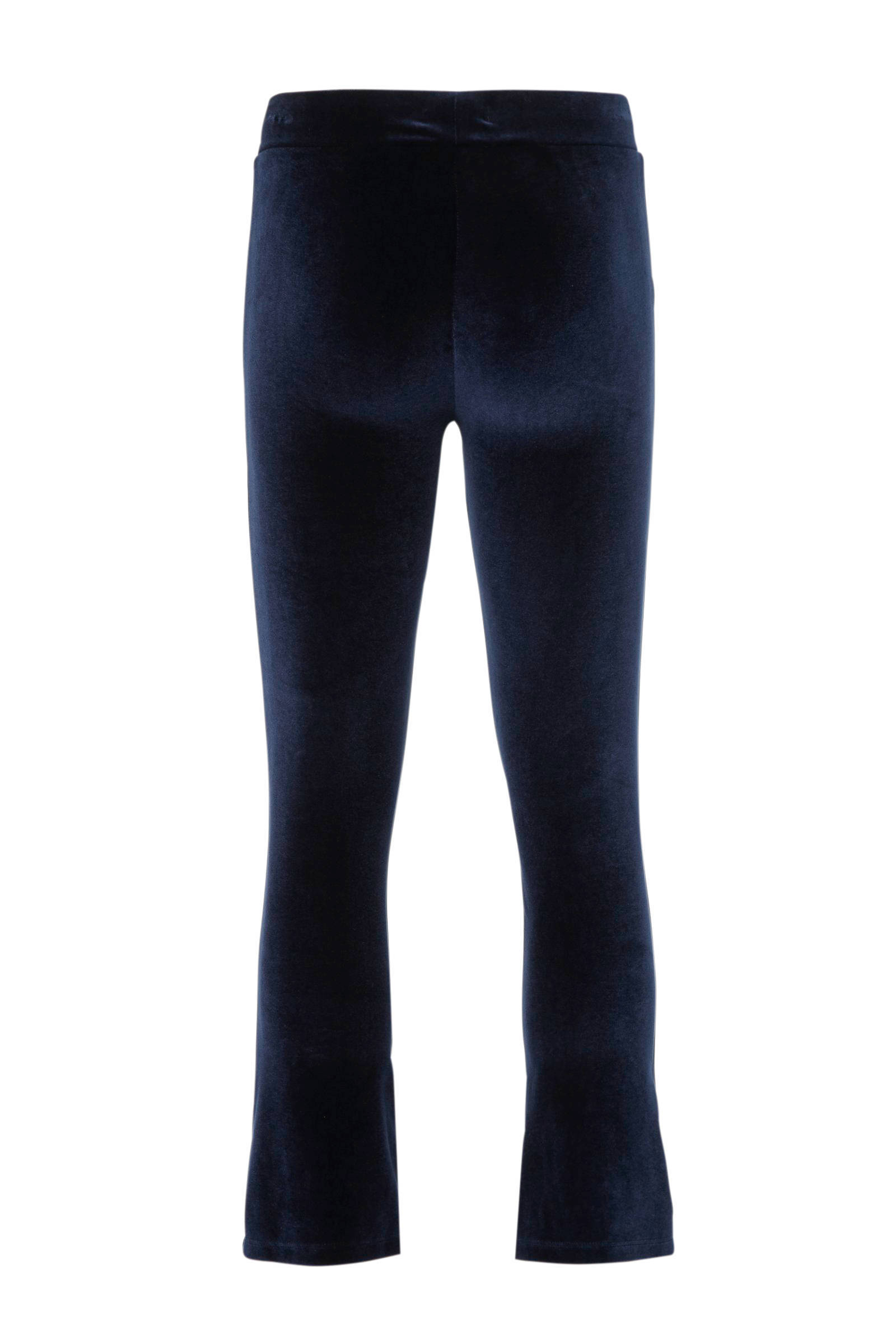 Indian Blue Jeans velours flared broek donkerblauw | wehkamp