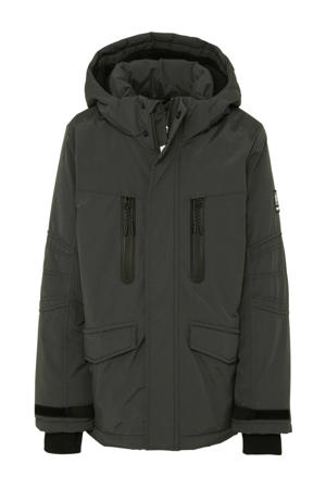 winterjas Tusk donkergrijs