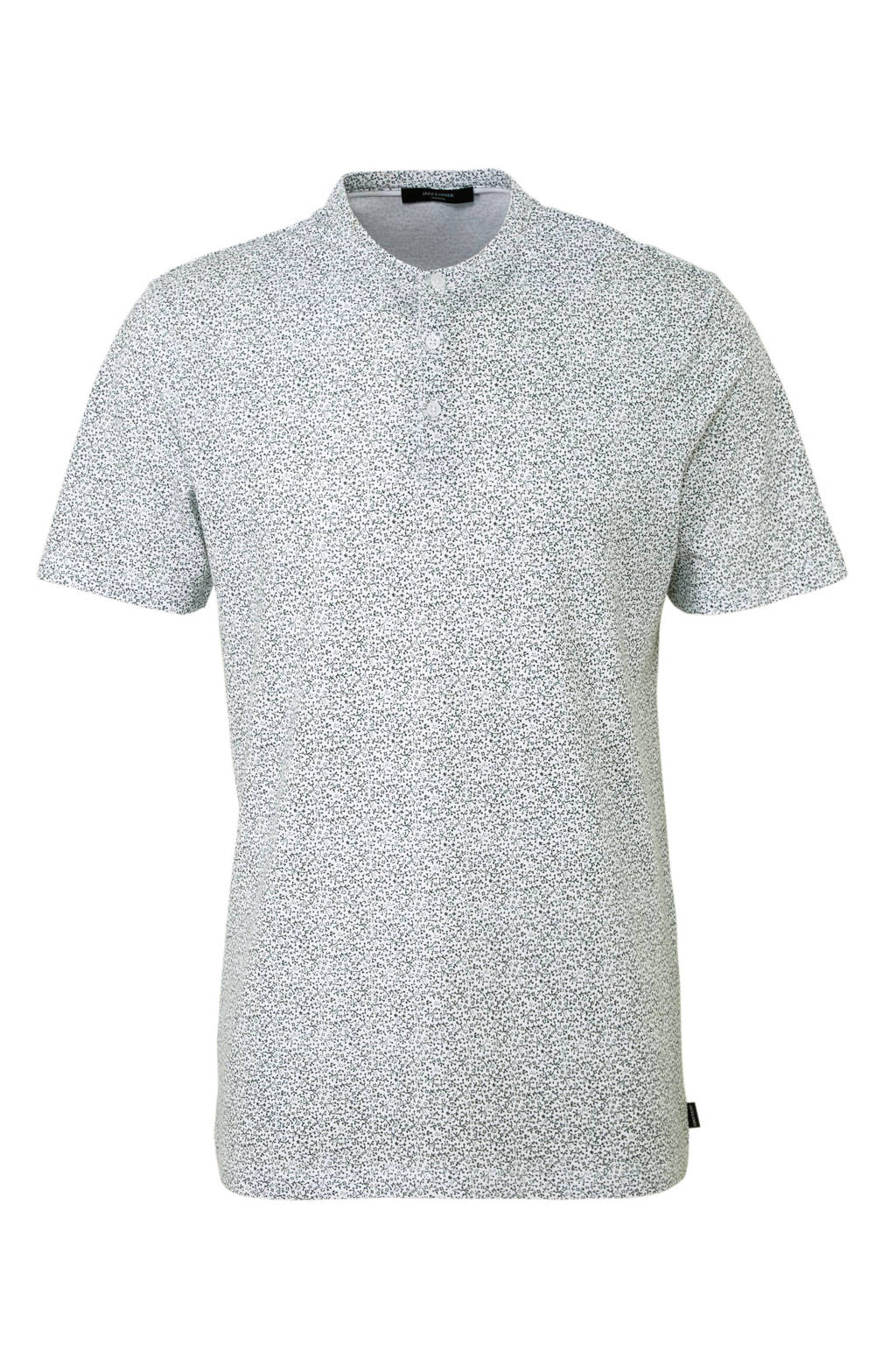 JACK & JONES PREMIUM T-shirt met all over print wit, Wit
