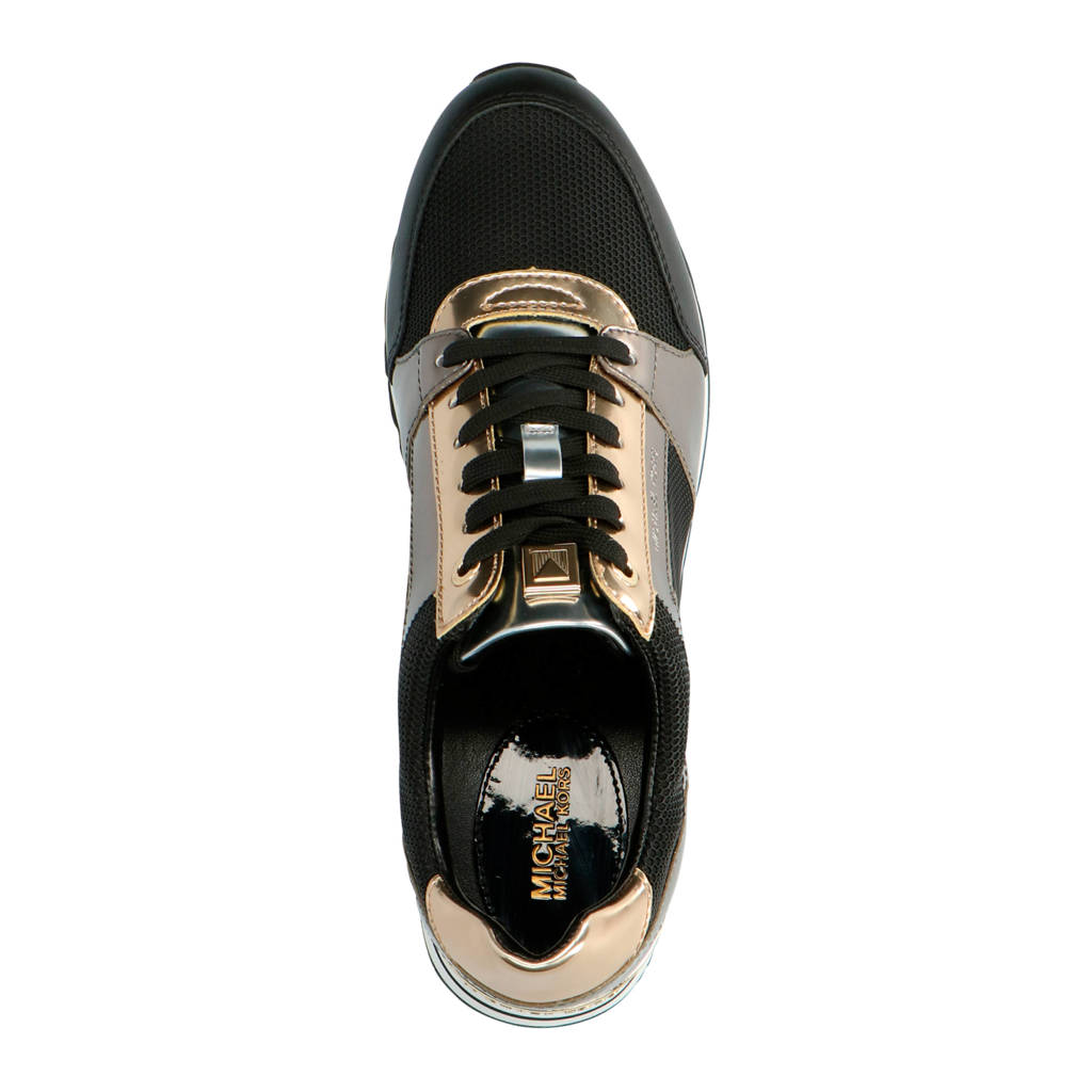 Michael Kors Billie sneakers zwart/goud | wehkamp