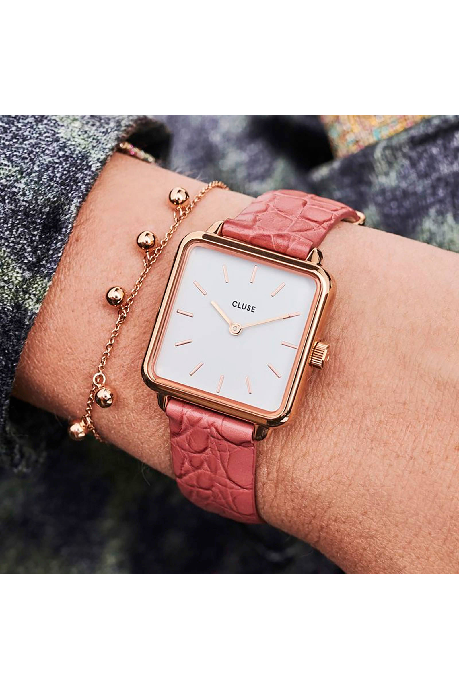 CLUSE horloge Tétragone Alligator CL60020 | wehkamp