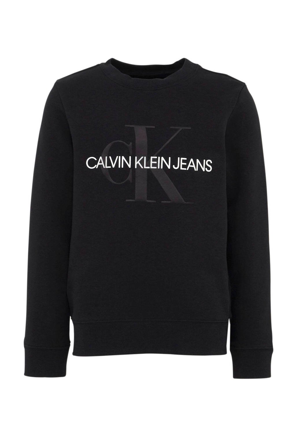 bak Inspecteren zacht CALVIN KLEIN JEANS sweater met logo zwart | wehkamp