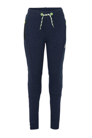 regular fit joggingbroek zwart melange