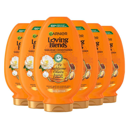 Garnier Loving Blends Argan- & Cameliaolie conditioner - 6 x 250 ml - voordeelverpakking afbeelding