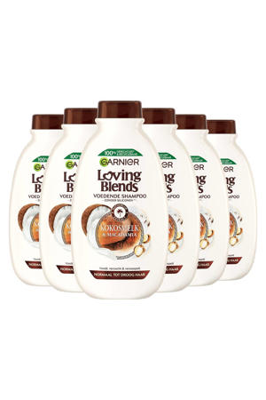 Kokosmelk en Macadamia shampoo - 6 x 300 ml - voordeelverpakking
