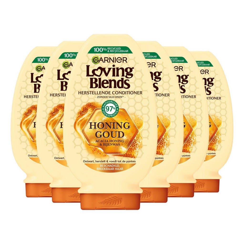 Garnier Loving Blends Honing Goud conditioner - 6 x 250 ml - voordeelverpakking