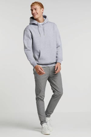 gemêleerde regular fit chino grijs