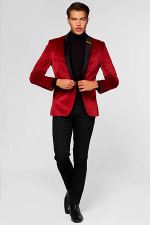 regular fit colbert donkerrood