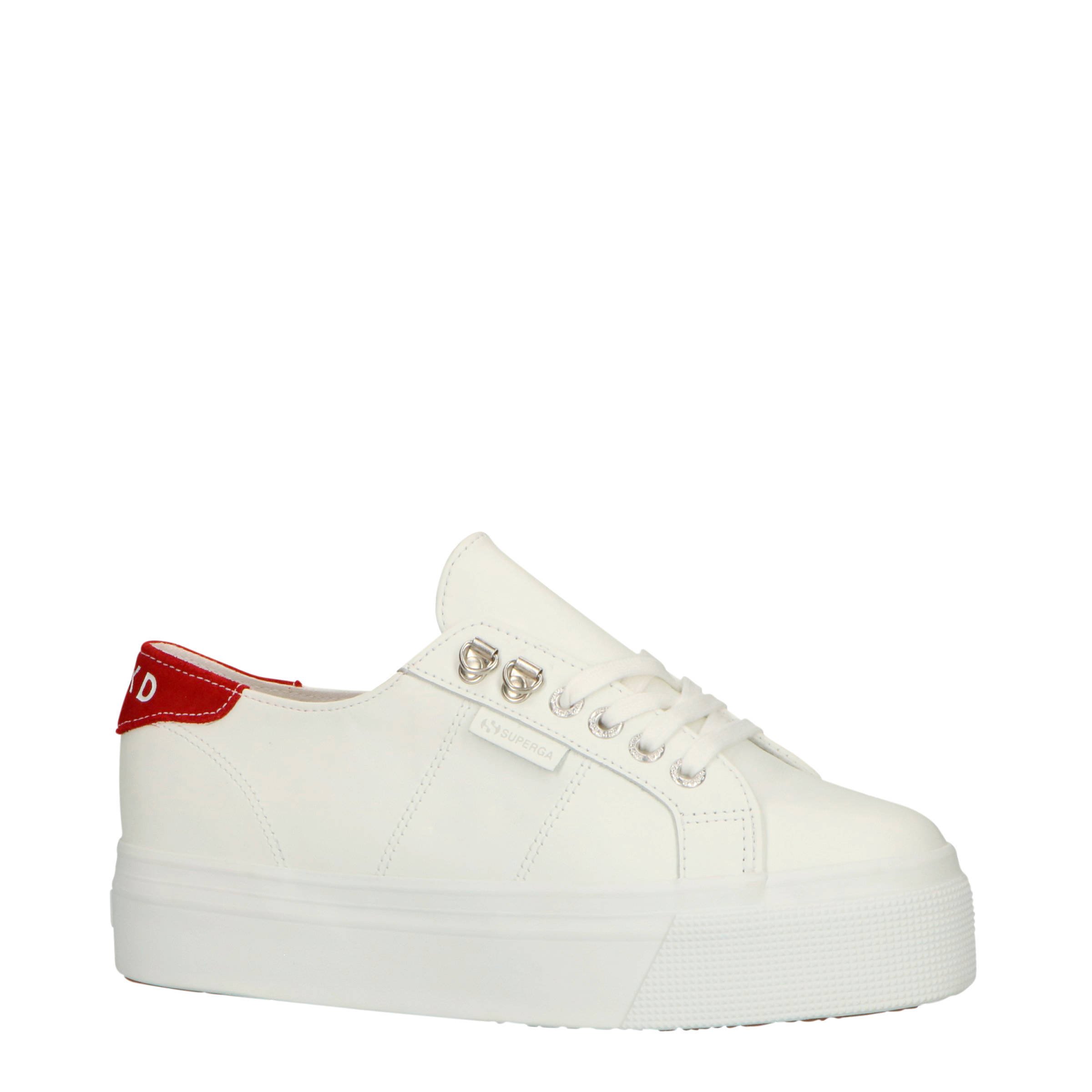 superga wit platform