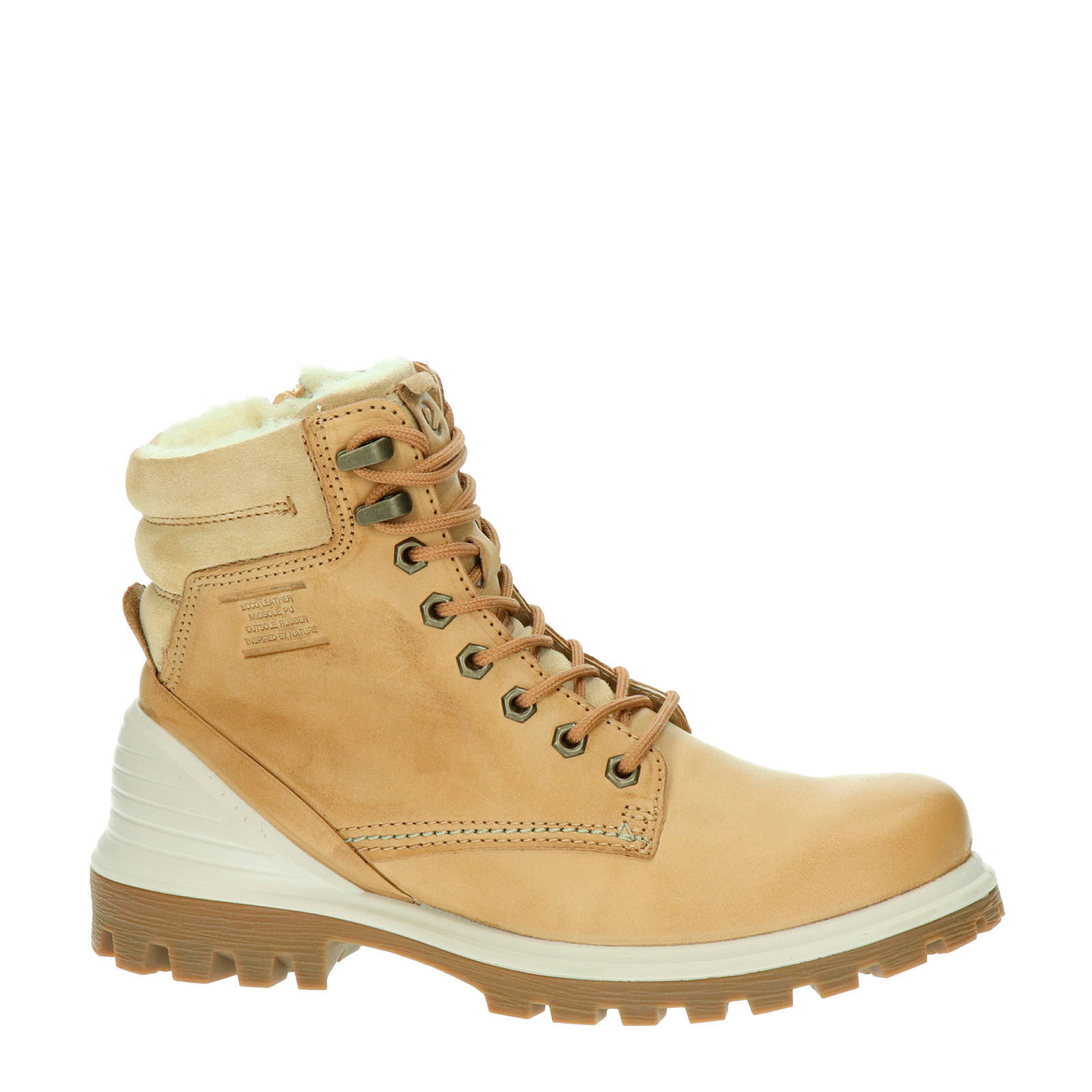 Ecco Tredtray leren veterboots camel | wehkamp