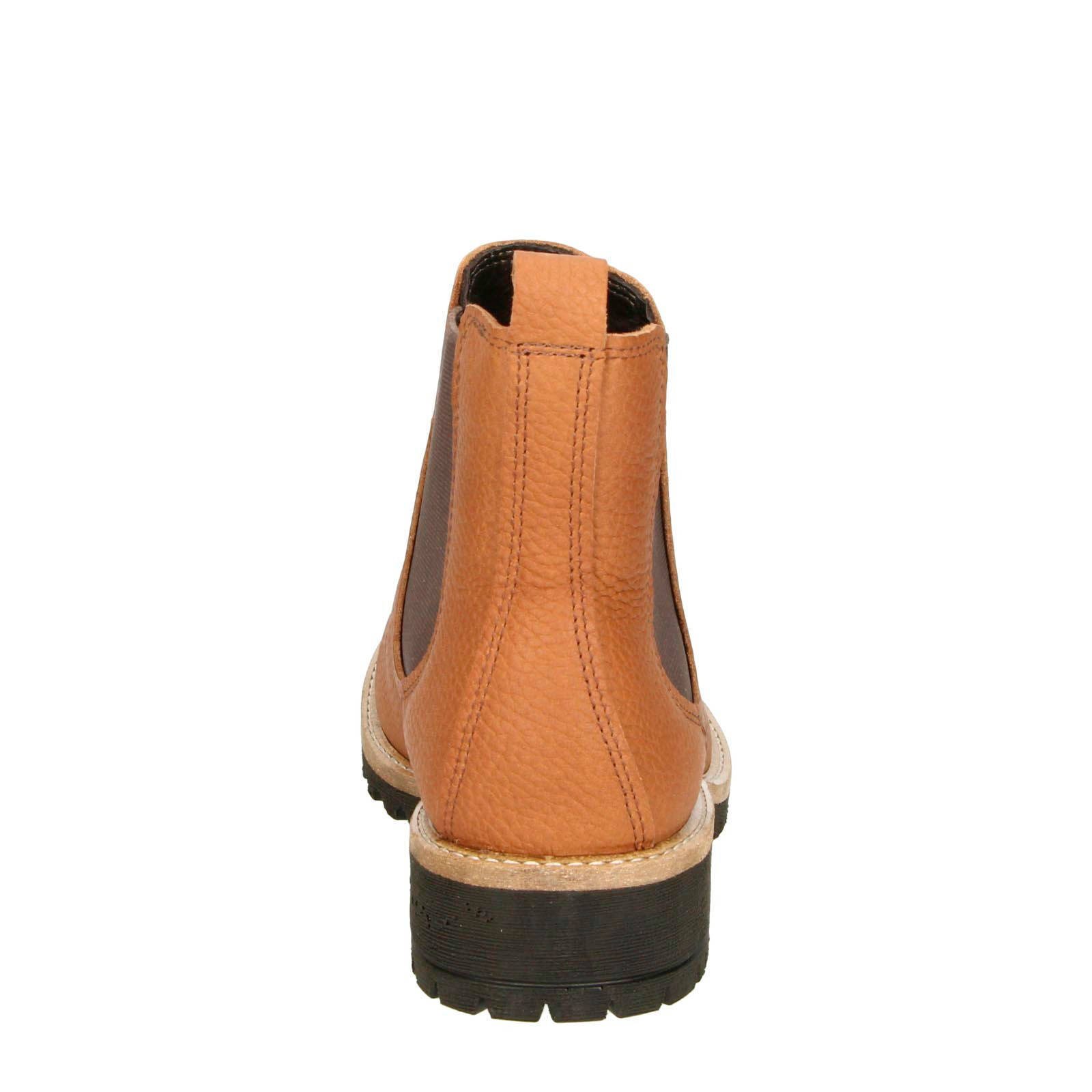 Ecco Elaine Leren Chelsea Boots Cognac | Wehkamp