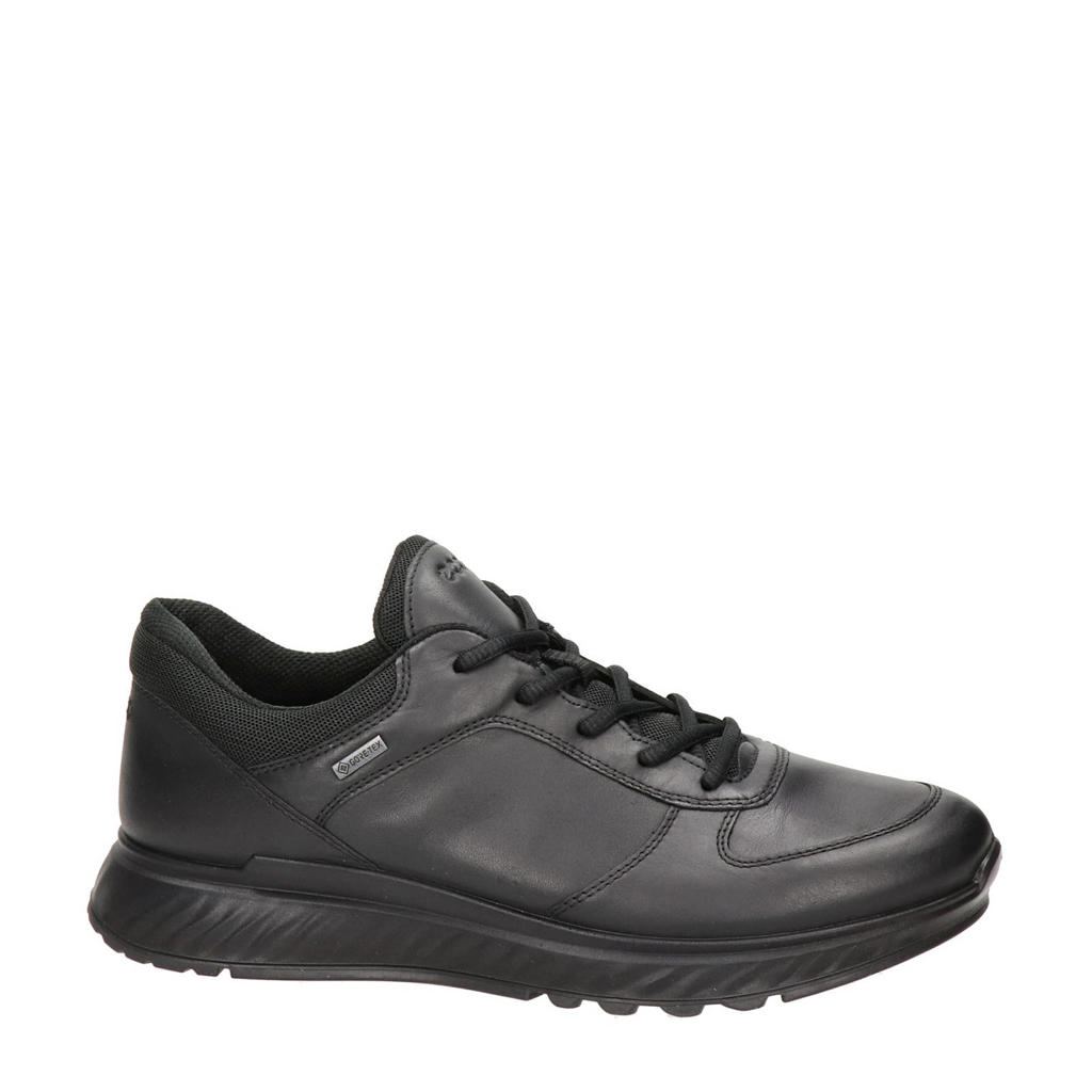 Zwarte heren Ecco Exostride leren veterschoenen