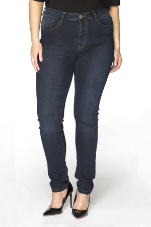 high waist shaping skinny jeans dark denim