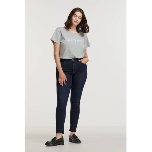 YOEK high waist shaping skinny jeans dark denim afbeelding