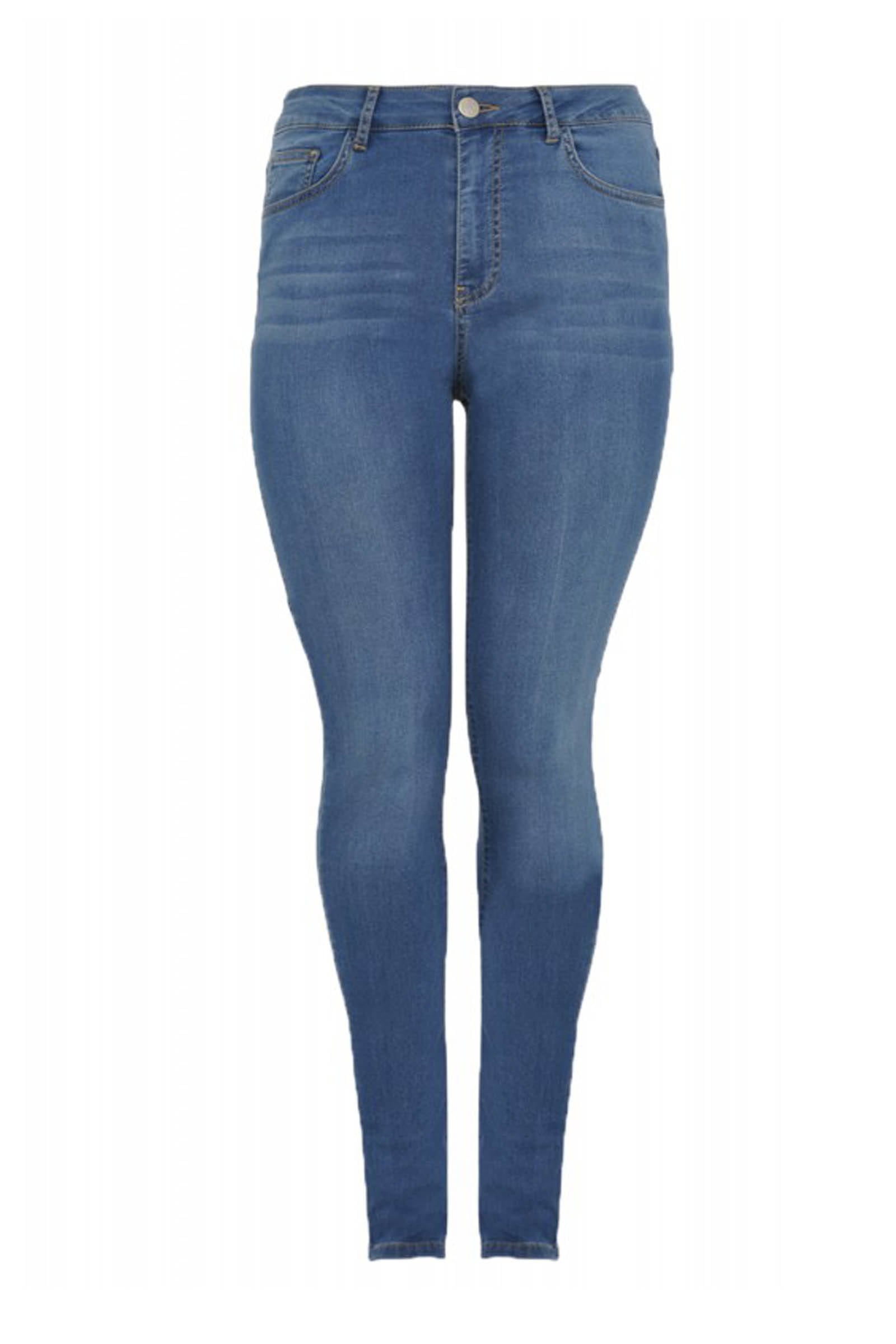 Yoek extra lange high waist shaping skinny jeans light denim | wehkamp