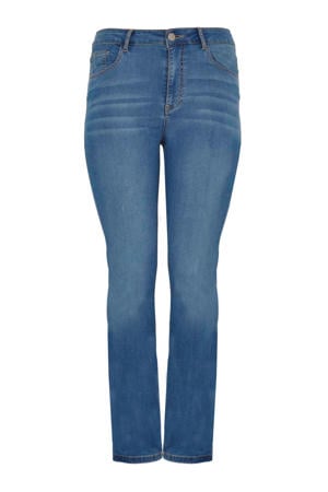 high waist straight leg jeans lichtblauw