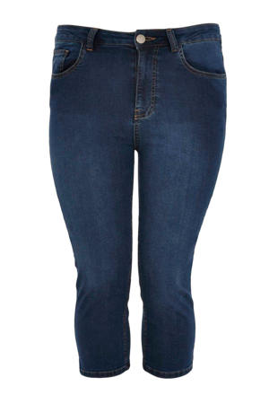high waist skinny capri jeans dark denim