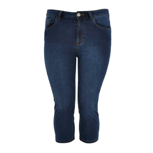 YOEK high waist skinny capri jeans dark denim afbeelding
