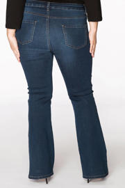 thumbnail: YOEK high waist flared jeans dark denim