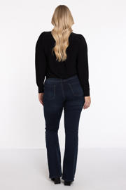 thumbnail: YOEK high waist flared jeans dark denim