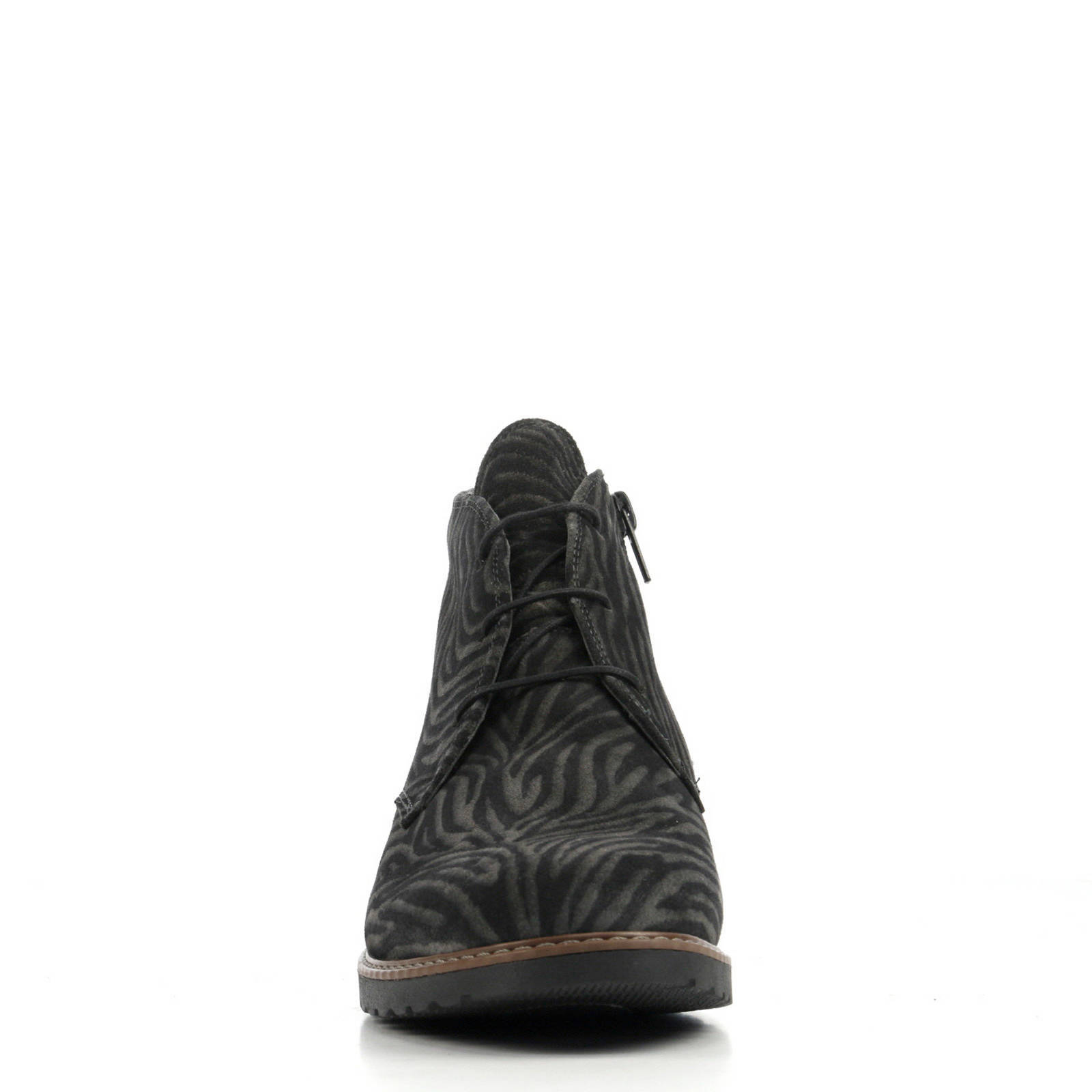 Waldlaufer comfort 379808 Zebra leren veterschoenen zwart Waldlaufer Dames Enkellaarsjes Zwart 379808 zebra | Van den