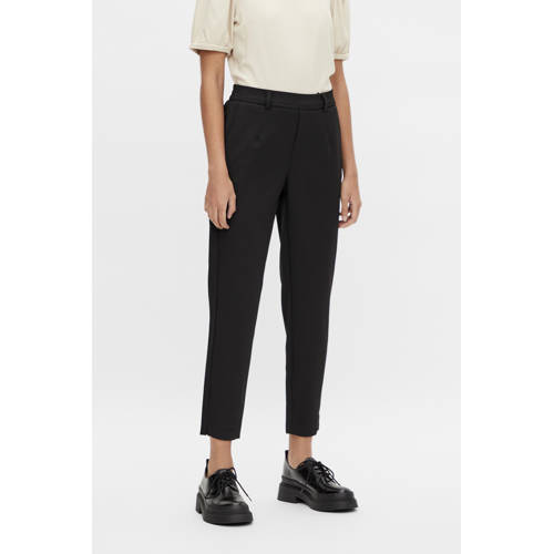 OBJECT slim fit pantalon OBJLISA van polyester zwart afbeelding