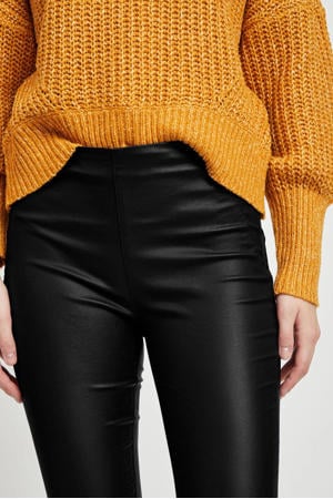 coated skinny legging OBJBELLE zwart