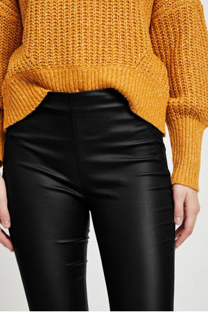 coated skinny legging OBJBELLE zwart